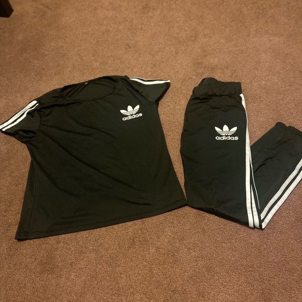 Adidas track suit - black with adidas logos